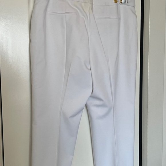 CALVIN KLIEN | White Straight-Leg Dress Pants (Size 14P) - Picture 6 of 12